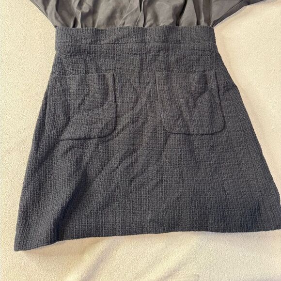 Zara Black Contrasting Tweed Long Sleeve Mini Dress Size Small - Picture 8 of 16